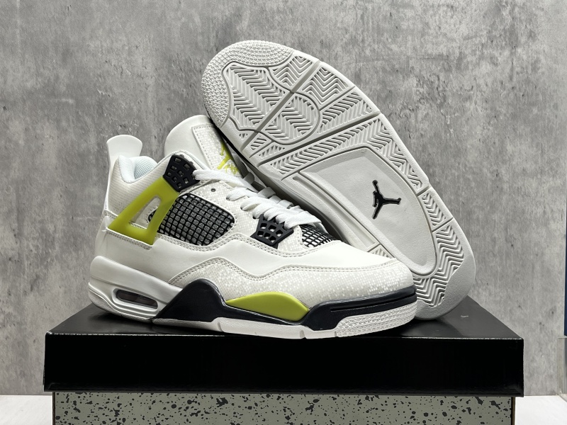 Women's Running weapon Jordan 4 White/Green Shoes 034 Women's Running weapon Jordan 4 White/Green Shoes 034